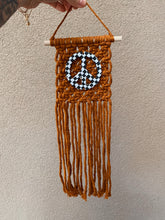 Load image into Gallery viewer, Mini Peace Wall Hanging - maple checker