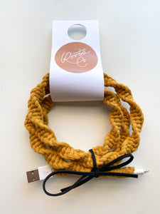 3ft USB iPhone Charger - Mustard