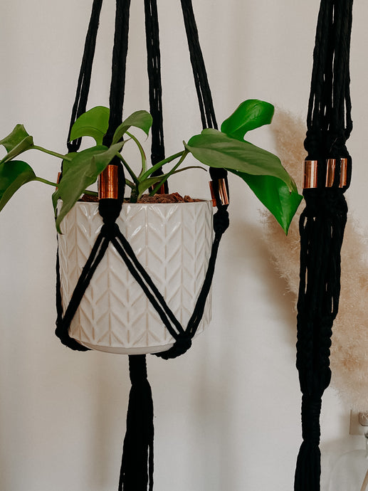 BLACK PLANT HANGER- COPPER