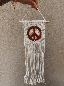 Mini Peace Wall Hanging - terracotta