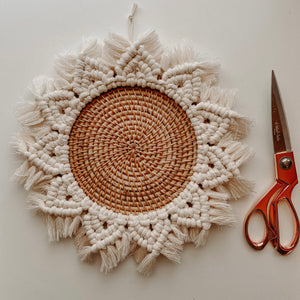 SMALL RATTAN WALL HANGING - A
