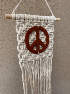 Mini Peace Wall Hanging - terracotta